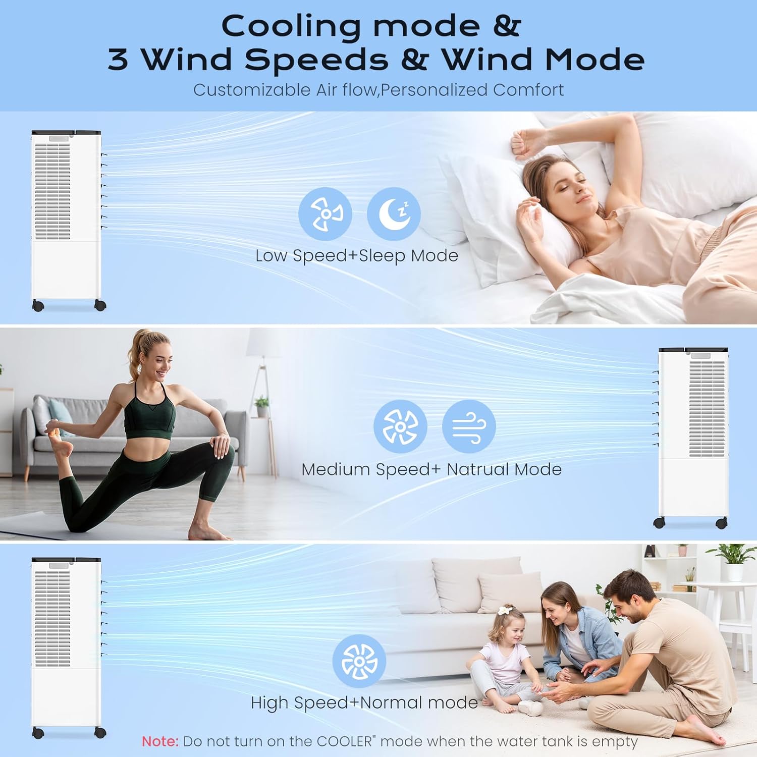 Raffreddatore d'Aria 4 in 1 Senza Tubo — Silenzioso, 60W con Telecomando