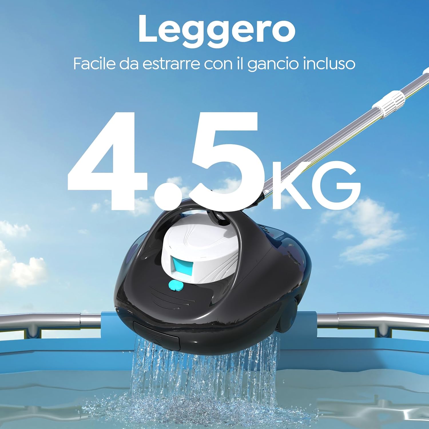 BRINBO 2026 – Robot de piscine sans fil avec 130 minutes d'autonomie
