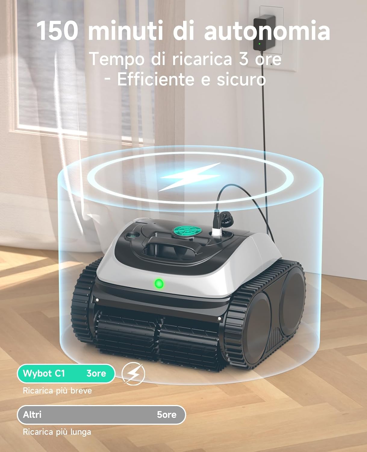 Robot de piscine sans fil WYBOT C1 avec planification intelligente des trajets