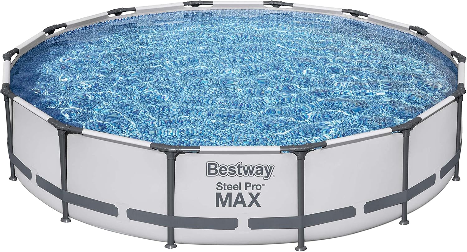 Bestway Steel PRO Max - Piscina Fuoriterra con Pompa Filtro Ø 427 x 84 cm
